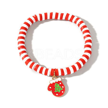 Christmas 304 Stainless Steel Enamel Charm Bracelets ZQ4442-15-1