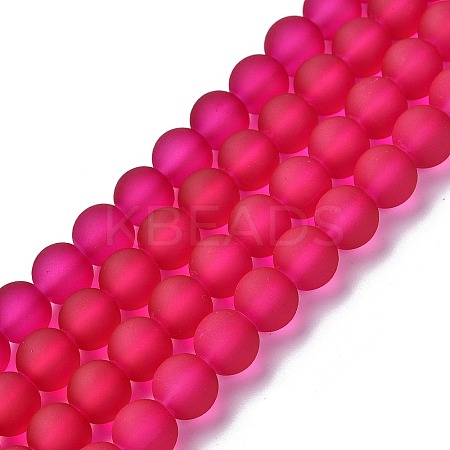 Baking Paint Transparent Glass Bead Strands X-GLAA-S031-10mm-39-1