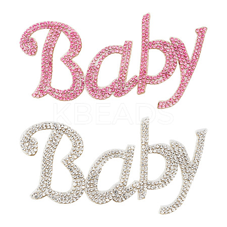 2Pcs 2 Colors Hotfix Rhinestone DIY-TA0010-59-1