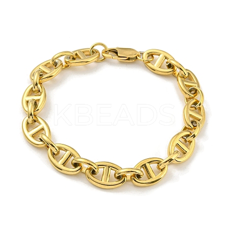 Ion Plating(IP) 304 Stainless Steel Oval Link Chain Bracelets LS-BJEW-D030-11A-G-1