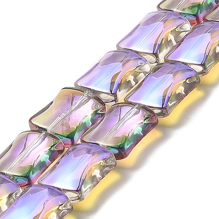 Electroplate Glass Beads Strands EGLA-H103-FR06-1