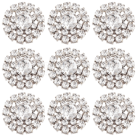 AHADERMAKER 30Pcs Alloy Rhinestone Cabochons ALRI-GA0001-09S-1