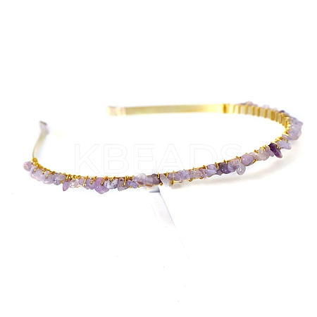 Natural Lilac Jade Hair Bands PW-WGC1C33-29-1