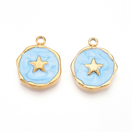 304 Stainless Steel Pendants STAS-N108-04B-G-1