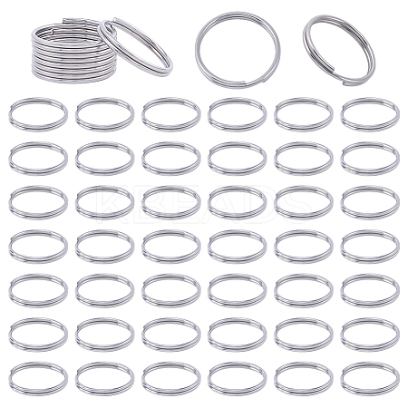 50Pcs 304 Stainless Steel Keychain Clasp Findings STAS-SC0008-13-1