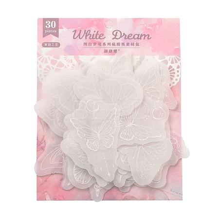 15 Patterns Translucent Parchment Paper Scrapbook Paper Pads DIY-H170-01B-1