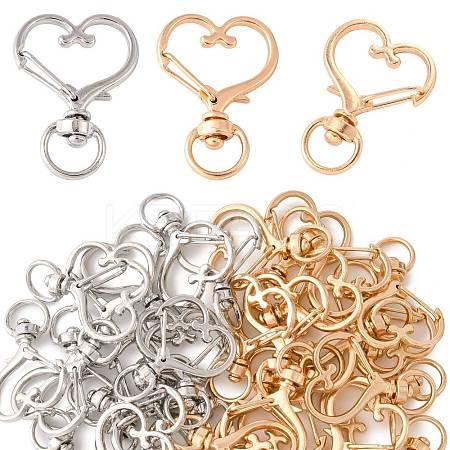 40Pcs 2 Colors Alloy Swivel Snap Hook Clasps FIND-FS0004-73B-1