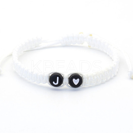 Resin Beads Braided Bead Bracelets FS-WG7326D-10-1