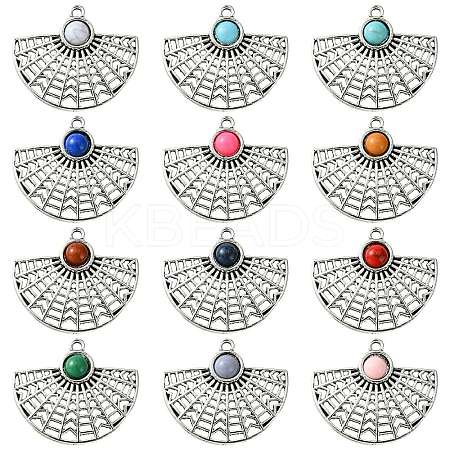 30Pcs Resin Imitation Turquoise Pendants RESI-CJ0003-68-1