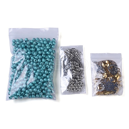 DIY Stainless Steel Findings & Steel Wires & Brass Beads & Acrylic Beads Kits DIY-XCP0003-25-1
