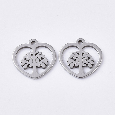 Non-Tarnish 201 Stainless Steel Charms STAS-T050-021P-1