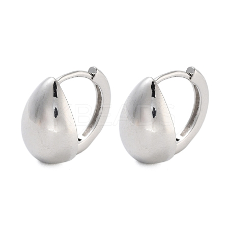 Rack Plating Teardrop Brass Hoop Earrings EJEW-N055-48P-RS-1