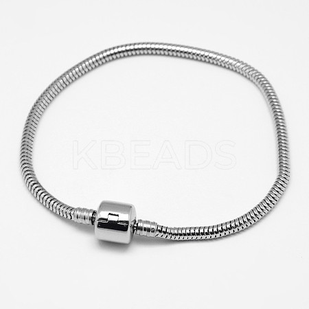 Tarnish Resistant 304 Stainless Steel European Style Bracelets for Jewelry Making X-PPJ-F002-03B-1