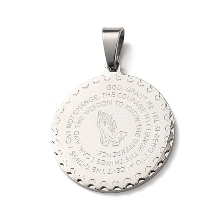 304 Stainless Steel Pendants STAS-O120-04P-01-1