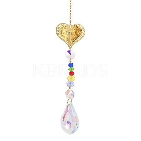 Hollow Alloy Hanging Ornaments HJEW-Q012-05F-1