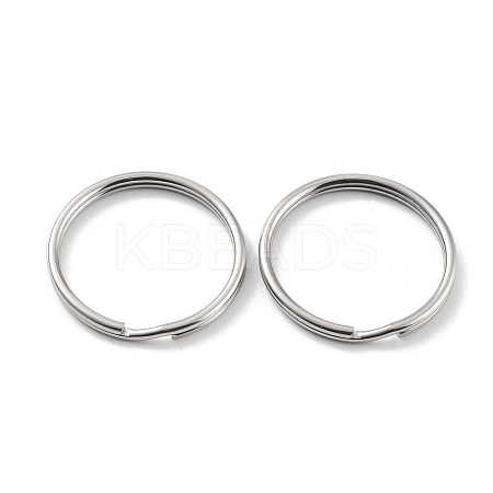 Non-Tarnish 304 Stainless Steel Split Key Rings STAS-Q314-02F-P-1