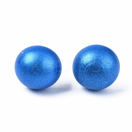 Pearlized Half Round Schima Wood Earrings for Girl Women EJEW-N048-001-04-1