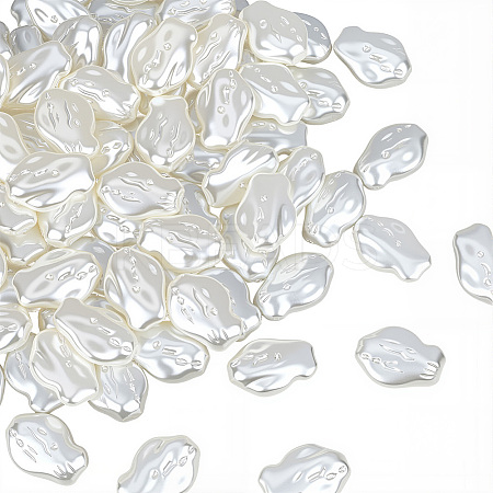 100Pcs ABS Plastic Imitation Pearl Beads OACR-LT0001-05-1
