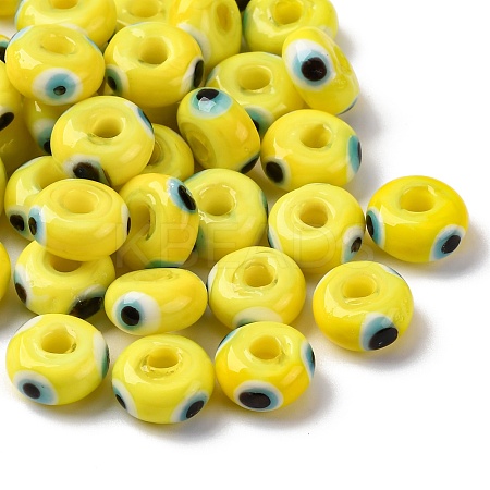 Handmade Evil Eye Lampwork Beads LAMP-F021-01-06-1