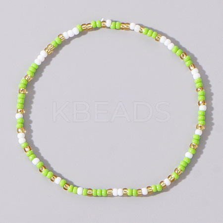 Boho Round Glass Seed Beaded Stretch Bracelets for Women NW8932-11-1