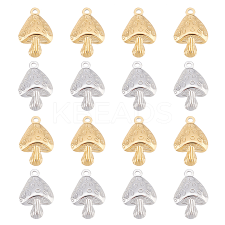 16Pcs 2 Colors 304 Stainless Steel Pendants STAS-HY0001-20-1
