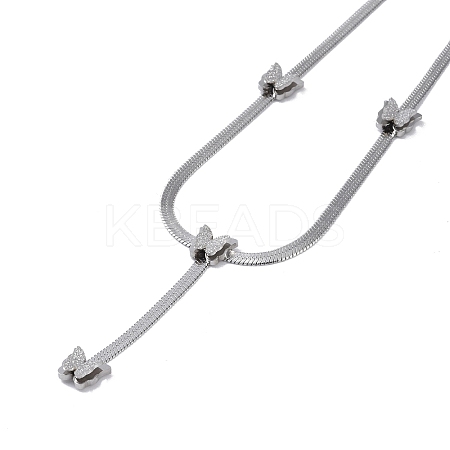 Non-Tarnish 304 Stainless Steel Snake Chain Necklaces NJEW-G081-13P-1