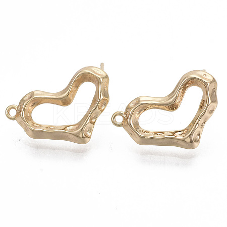 Brass Stud Earring Findings KK-R130-039A-NF-1