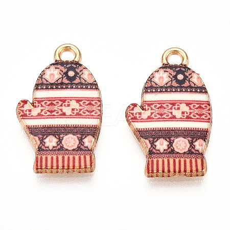 Winter Theme Alloy Printed Pendants PALLOY-D581-01E-1