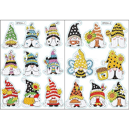 DIY Thanksgiving Day Theme Diamond Painting Sticker Kits DIAM-PW0003-036I-1