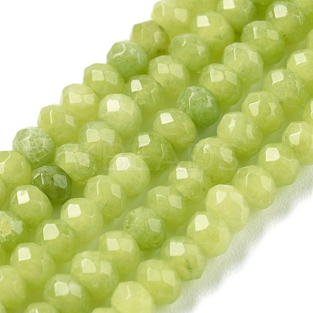 Dyed Natural Malaysia Jade Rondelle Beads Strands G-E316-2x4mm-41-1