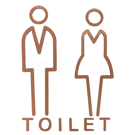 Acrylic Bathroom Door Public Signs Set DIY-WH0430-113A-1