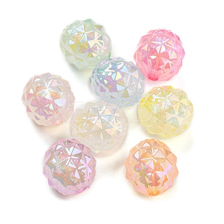 UV Plating Luminous Acrylic Beads MACR-D024-22-1