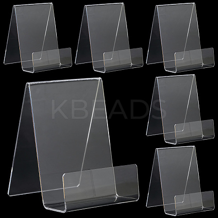 6Pcs Acrylic Book Stand for Kitchen Counter ODIS-SP0001-04C-1