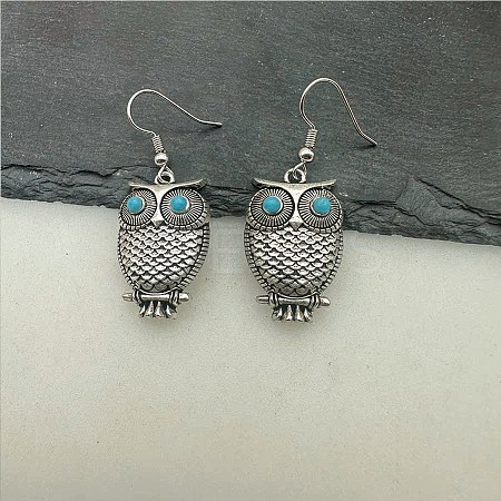 Bohemian Vintage Owl Ear Dangle Earrings ZR0416-1