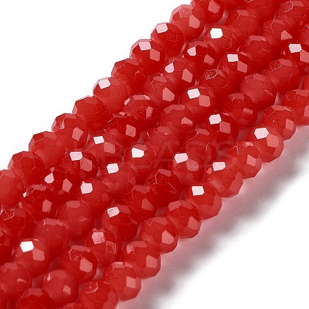 Baking Paint Imitation Jade Glass Bead Strands DGLA-A034-J8MM-A32-1