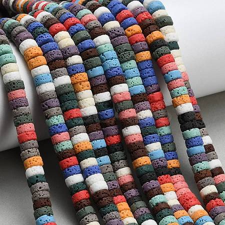 Synthetic Lava Rock Beads Strands G-A317-A01-01-1