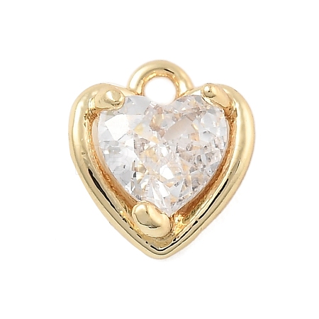 Brass Micro Pave Cubic Zirconia Pendants KK-D283-25G-1