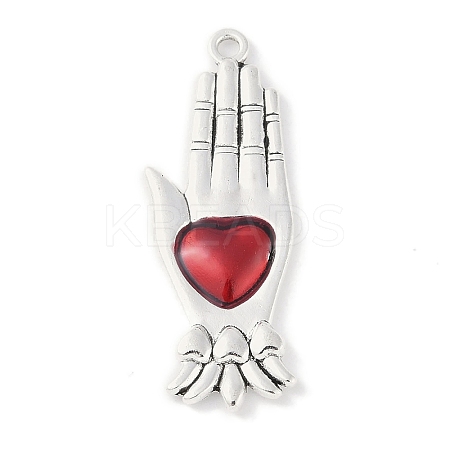 Rack Plating Alloy Enamel Pendants PALLOY-F018-25AS-02-1