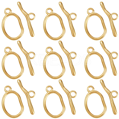 10Pcs Ion Plating(IP) 304 Stainless Steel Toggle Clasps STAS-SC0010-68B-1