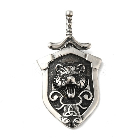 304 Stainless Steel Manual Polishing Big Pendants STAS-G274-14AS-1