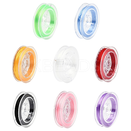 8 Rolls 8 Colors Strong Stretchy Beading Elastic Thread EW-FS0001-02-1