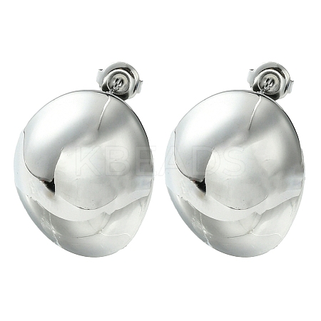 Non-Tarnish 304 Stainless Steel Stud Earrings EJEW-Z038-02P-1