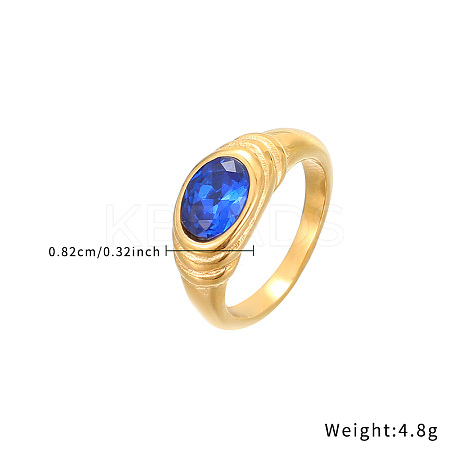 Natural Lapis Lazuli Oval Finger Ring ZM2991-5-1