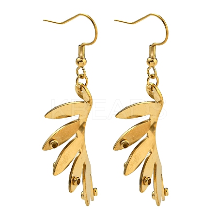 Ion Plating(IP) 304 Stainless Steel Earrings for Women EJEW-E304-13G-1