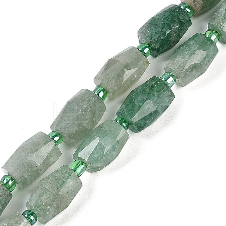 Natural Green Strawberry Quartz Beads Strands G-G182-D02-01-1