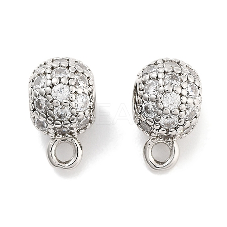 Brass with Cubic Zirconia Pendants KK-P271-09P-1