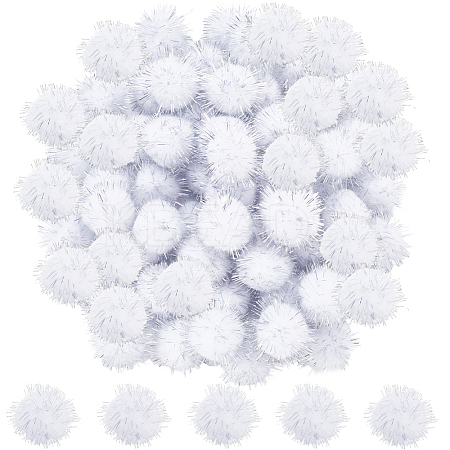120Pcs Handmade DIY Doll Craft Pom Pom Yarn Pom Pom Balls AJEW-SC0003-15A-01-1