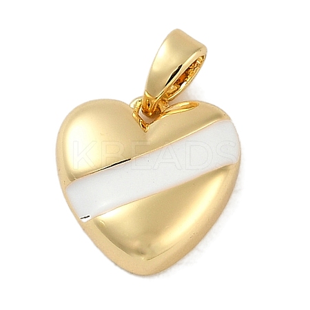Brass Enamel Pendants KK-P283-28A-G-1