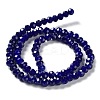 Baking Paint Imitation Jade Glass Bead Strands X-DGLA-A034-J8MM-A33-4