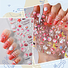 4Pcs 4 Styles Ocean Theme Self Adhesive PET Nail Art Stickers Decals MRMJ-SP0001-17-6